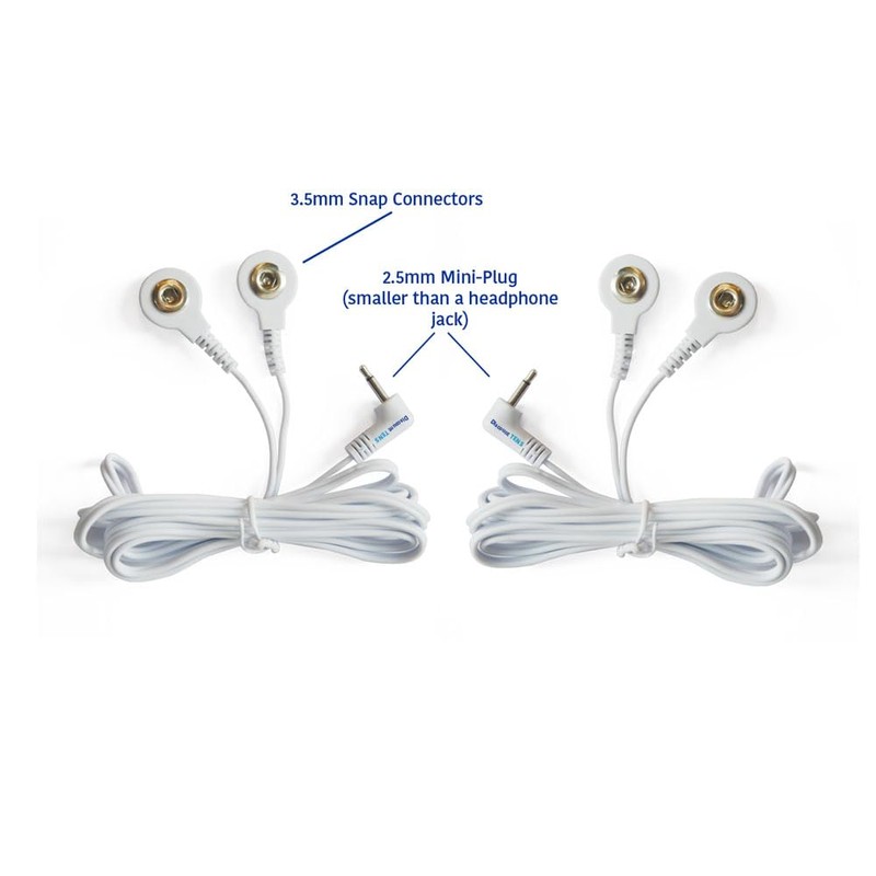 Tens Replacement Lead Wires - Two 3.5mm Snap Connectors -