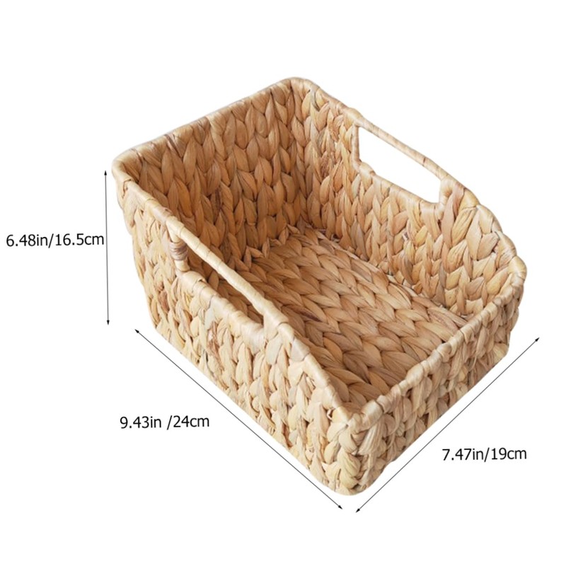 Alipis Versatile Storage Basket Woven Desktop Organizer for Kitchen Office