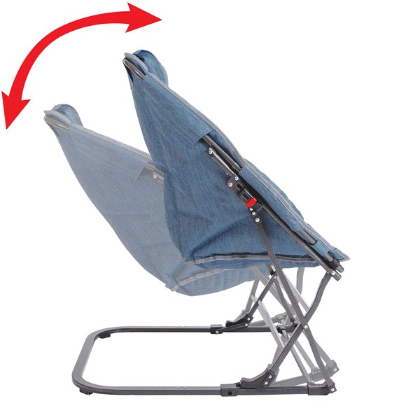 Mac Sports RF904DR-100 Diamond Rocker Chair, Steel Blue