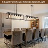 Boncoo 6 Light Black Chandeliers for Dining Room, Adjustable Height