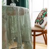Lace Tablecloth with Ruffles, Rectangular, Green Vintage Overlay Lace Tablecloth,