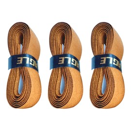 3 Pack Synthetic Leather Premium Replacement Grip Anti-Slip,Ultra-Durable,Sweat-Resistant Type Pickleball Tennis Badminton Replacement Grip/Grip Tape Brown (3 Pack)