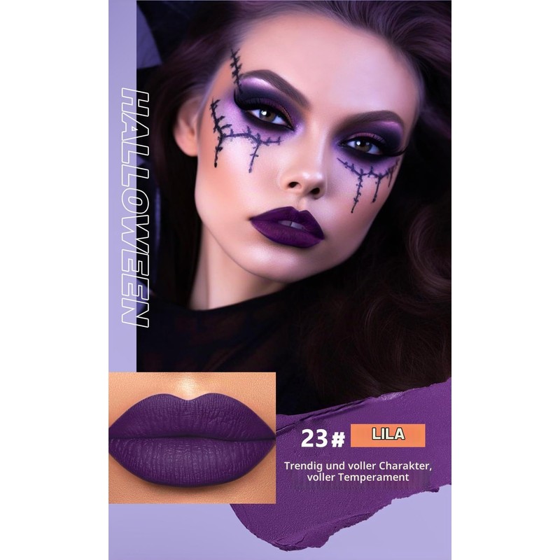GL-Turelifes Matte Lip Gloss White Green Black Purple Vampire Lipstick