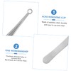 FOMIYES 3pcs Stainless Steel Pimple Tweezers Blackhead Extractor Tool for