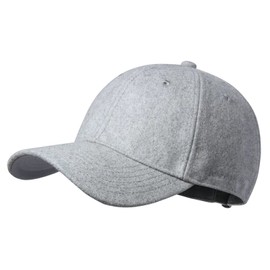 GADIEMKENSD Winter Baseball Caps Unstructured Wool Dad Hat Warm Trucker Hats Work Cap Workout Thick for Mens Womens Woolen Cap Light Gray