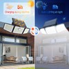 Daphino Solar Outdoor 2500LM Security Lights, 3 Heads Dimmable SpotLights