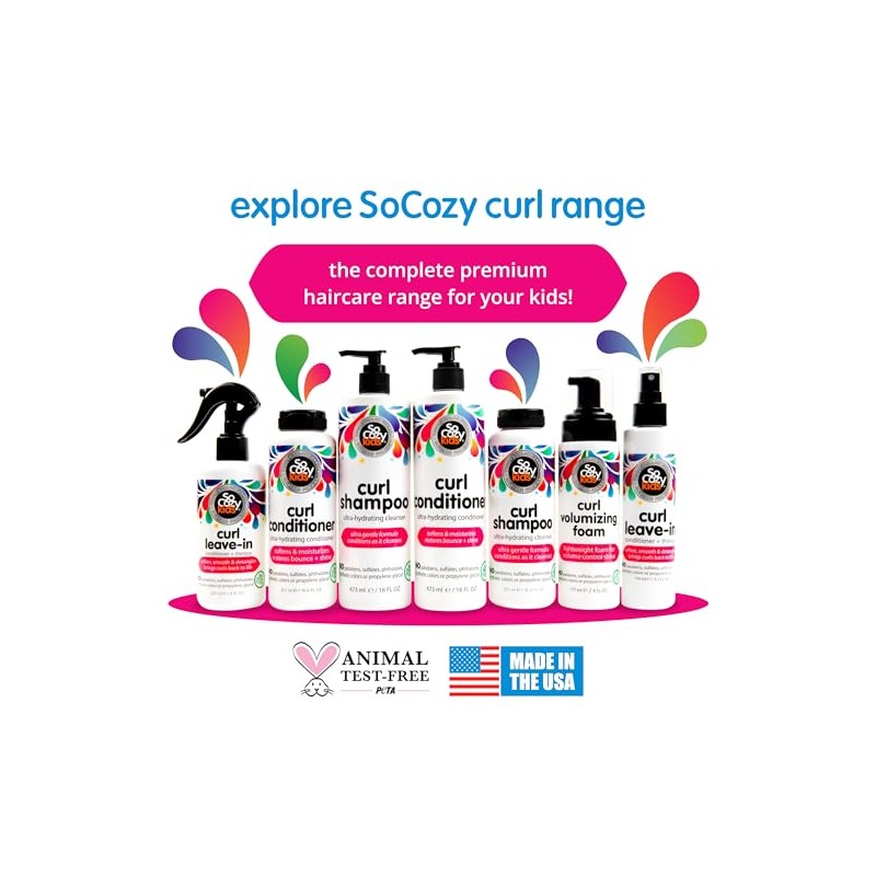 SoCozy Curl Shampoo Sweet-Crème, No Frizz or Fuss, Curls Done