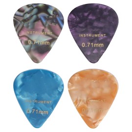 Eujgoov 100 Piezas Púas de Guitarra de 0,71 Mm Púas de Guitarra Coloridas Púas para Guitarras Acústicas Eléctricas Bajas con Caja de Almacenamiento