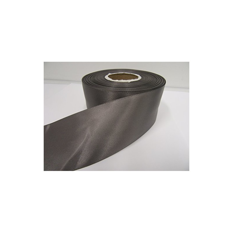 2 metres of 50mm Satin Ribbon Gunmetal Grey Dark Silver