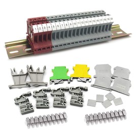 KiKiHong DIN Rail Terminal Block, Through Terminal UK 2.5 Terminal Block Kit