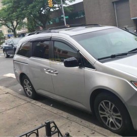 For 2019-2024 Acura RDX Chrome Trim Window Visors Sun Wind Guards Weather Shield