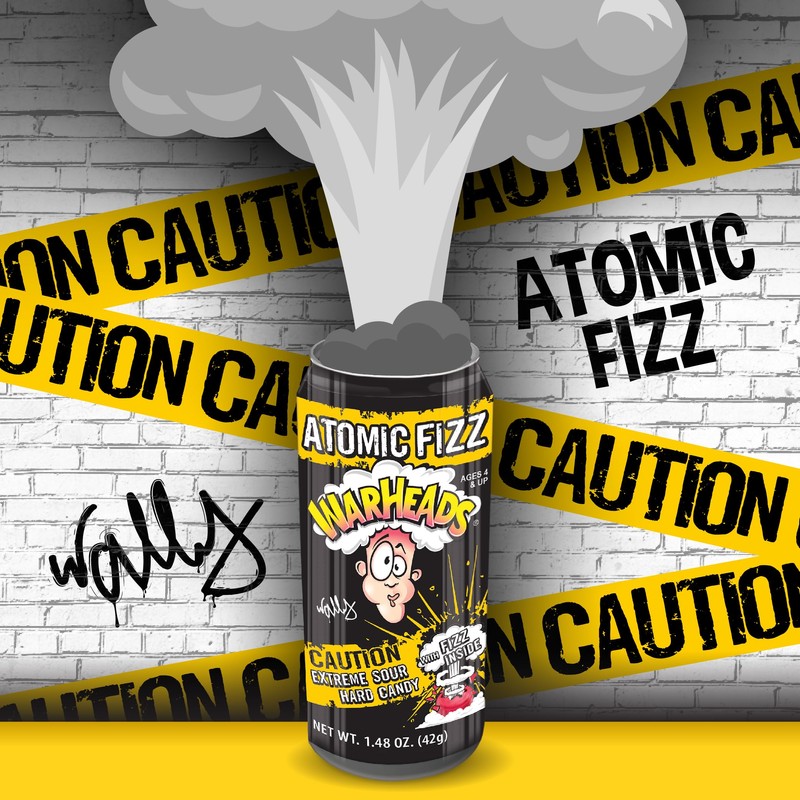 WARHEADS Atomic Fizz - Extreme Sour Fizzing Hard Candy -