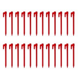 FirstNovelty Plastic Tent Pegs, Ground Stakes, Landscape Fabric Stakes, Stakes for Inflatables, Garden Stakes, Yard Stakes, Tent Stakes for Camping, Outdoor Decorations, Tarping, Multi-Color Options