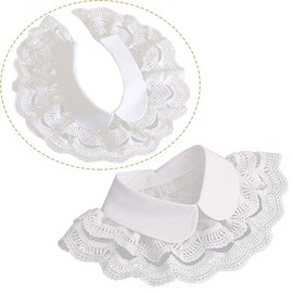 Korean Cloak Woman Shirt Collar Double Layer Lace Shawl Fake Collar Short Poncho Capelet Faux Collar for Women Vest Tank Top