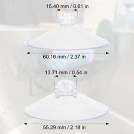 8 Pcs Sponge Holder Suction Cup PVC Heavy Strength Clear Sink Sponge Caddy Suction Cup Replacement Suction Cups for Large Sponges Holder, Diameters 55 mm / 2.2in and 60 mm / 2.4in