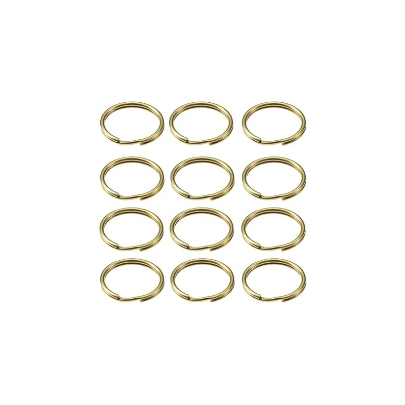 Brass Split Key Rings 13mm Round Flat Key Chains Key