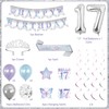 Holkcog Happy 17th Birthday Decorations for Girl, Silve Dancing Queen
