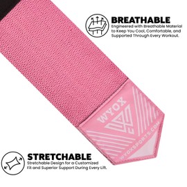 WYOX Weightlifting Wrist Wraps 18" Professional Quality Wrist Support with Heavy Duty Thumb Loop Best Wrap for Powerlifting Competition Strength Training Bodybuilding Gym Workout Bands for Stability