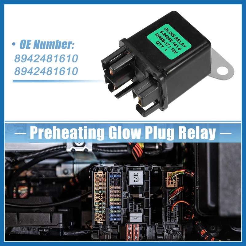 A ABSOPRO No.8942481610/8942481610 Preheating Glow Plug Relay for Yanmar 12V