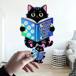 to Say FCK You in A Nice Way Wall Decal Vinyl Stickers Sarcastic Dark Humor Anxiety Therapy Inspirational Transparent, DTF, Large Vinyl Nursery Wall Decal for Home & Room Boys & Girls Bedroom Decor