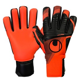 uhlsport Game Soccer GK Keeper Gloves Megnan Absolute Grip Half Negative 101130902 20 8 Black x Red