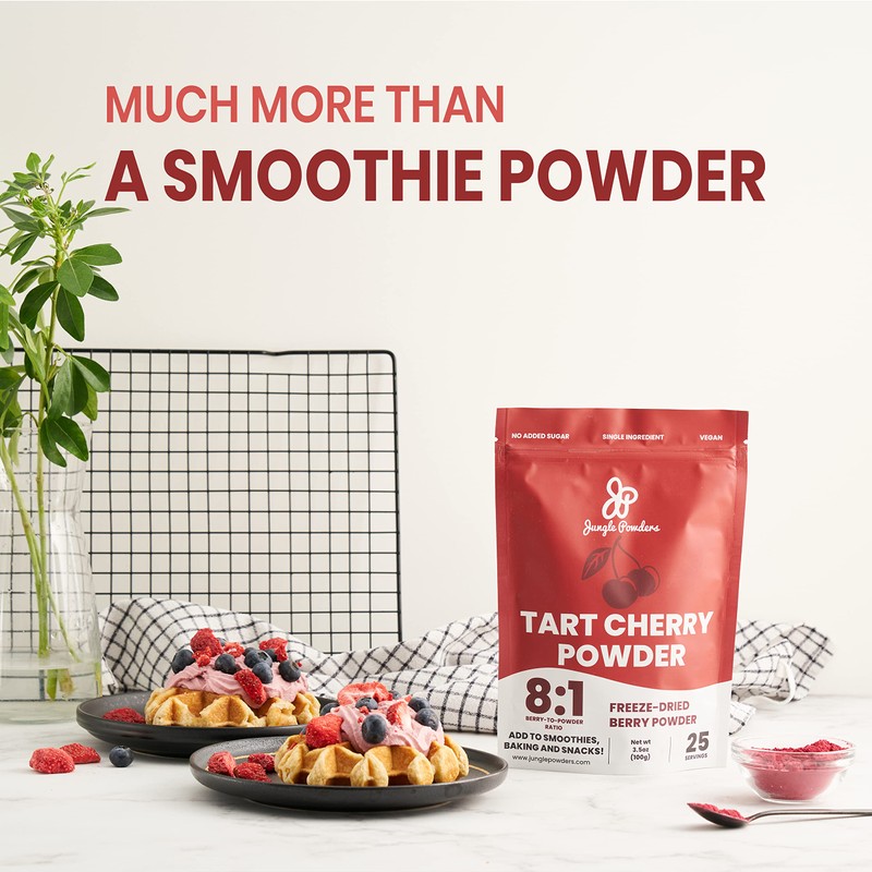 Jungle Powders Freeze Dried Tart Cherry Powder For Smoothie 3.5