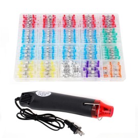 400PCS Solder Seal Wire Connectors with Heat Gun, Solder Stick Wire Connectors Solderstick Waterproof Wire Electrical Connector Kit for Marine (26-6 Gauge)