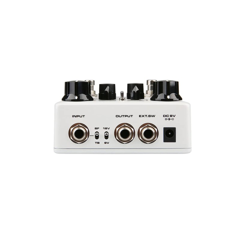 NUX Ace of Tone Dual Stacked Overdrive Pedal, NDO-5, White