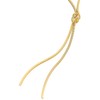 COOLSTEELANDBEYOND Gold Tone Knot Lariat Chain Necklaces, Y Chain Necklaces