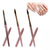 Dbmb Set De 3 Pinceles Kolinsky #8#10#12 Para Acrílico Manicure