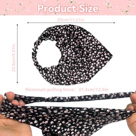 3PCS Triangle Hair Scarf Headbands for Women – Non Slip Boho Floral Bandanas, Vintage Elastic Chiffon Kerchief Wraps with Hair Clips for Summer Travel, Daily Wear, Beach, Casual Fashion Accessory