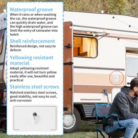 RV Access Door, Waterproof Access Door With Lock, Deck Hardware for Business Users Inspection Port Ceiling Floor Commercial Home Users