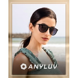 ANYLUV Womens Polarized Sunglasses Lightweight Round Sunglasses for Women Men with UV Protection 3 Packs
