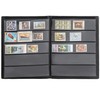 Stamp Album Stockbook, 100 Pockets 40 Black Sides Leatherette Padded