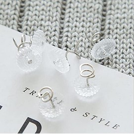 CHSYOO 100 x Upholstery Twist Pins, Transparent Head Bed Skirt Pin Screw Holder with Plastic Storage Box, Non-Slip for Upholstery Petticoats, Bed Skirts, Bedspreads, Book Covers, Sofa Chairs