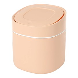 Gsrhzd Desktop Trash Bin, Mini Cute Trash Bin, Table Bin with Lid, Table Waste Bin, Waste Paper Bin with Lid for Home, Office, Living Room, Pink