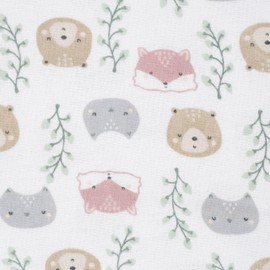 Gerber - Manta De Franela Para Niños Y Niñas Recién Nacidos, Habitación Infantil, 100% Algodón, Franela, Rosa Safari, Paquete De 5