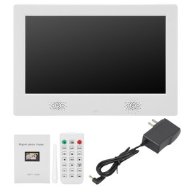 10in HD Digital Photo Frame 1024x600 Resolution Support MP3/MP4/Image Playback 100V‑240VUS Plug