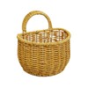 AIMALL 1pcs Elegant Handcrafted Woven Rattan Wall-Mounted Baskets, Multifunctional Storage