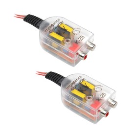 yorpyep High Frequency to Low Frequency Output Converter, Subwoofer Modified Car Audio Converter, Speaker Output to RCA Line Control Audio Signal Adapter, for Most Cars Speaker Parts (Transparent)