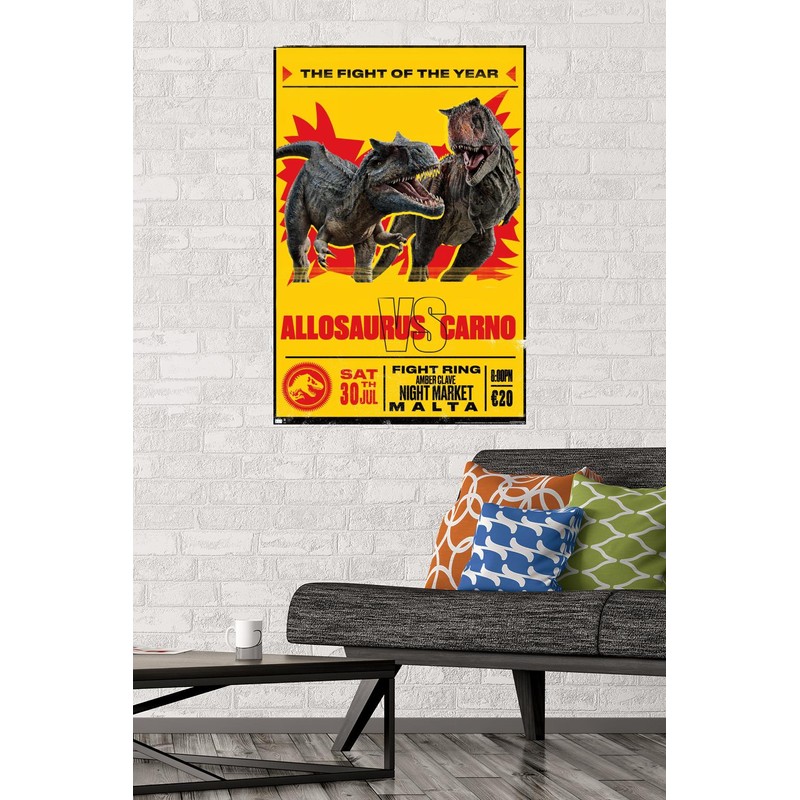 Jurassic World: Dominion - Allosaurus Vs Carno - Poster -