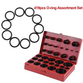 419Pcs O-Ring Assortment Kit, Universal O-Ring,Rubber O Ring Kit R01-R32, for Sealing for Valves, Cars, Pumps, Electrical Equipment, Bearings