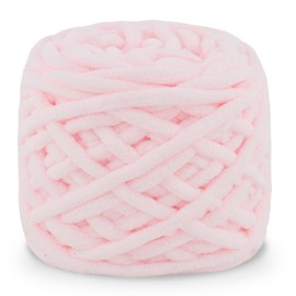 MESTOON 1/4/9 Pack Chunky Chenille Yarn 100g/3.05oz Thick Soft Velvet Baby Yarn for Crocheting Hand Knitting Sweater Scarf Blankets DIY Craft (Pink, 1 Pack)