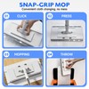 New 2-in-1 Push Clamp Lazy Mop – Hands Free Flat