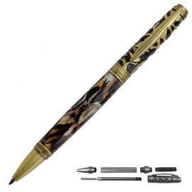 Penn State Industries PKBIRDAB Bird Twist Ballpoint Pen Kit Woodturning Project (5, Antique Brass)
