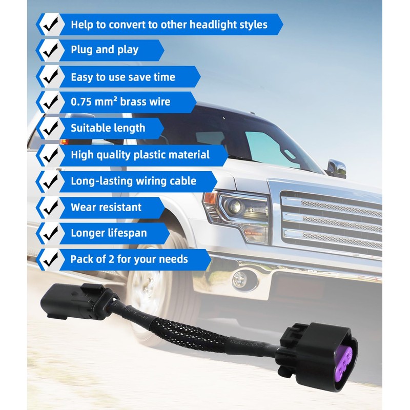 HID to LED Headlight Conversion Wiring Kit Headlight Adapter Harness