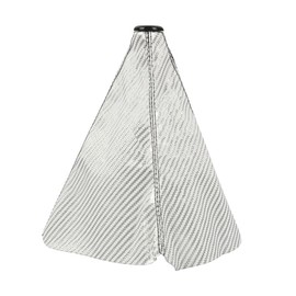 JNNJ Universal Gear Knob Accessories, Automotive Gear Lever Leather Cover, Durable Leather Gear Stick Gaiter, Gear Knob Cover, for Vehicles (Carbon White)