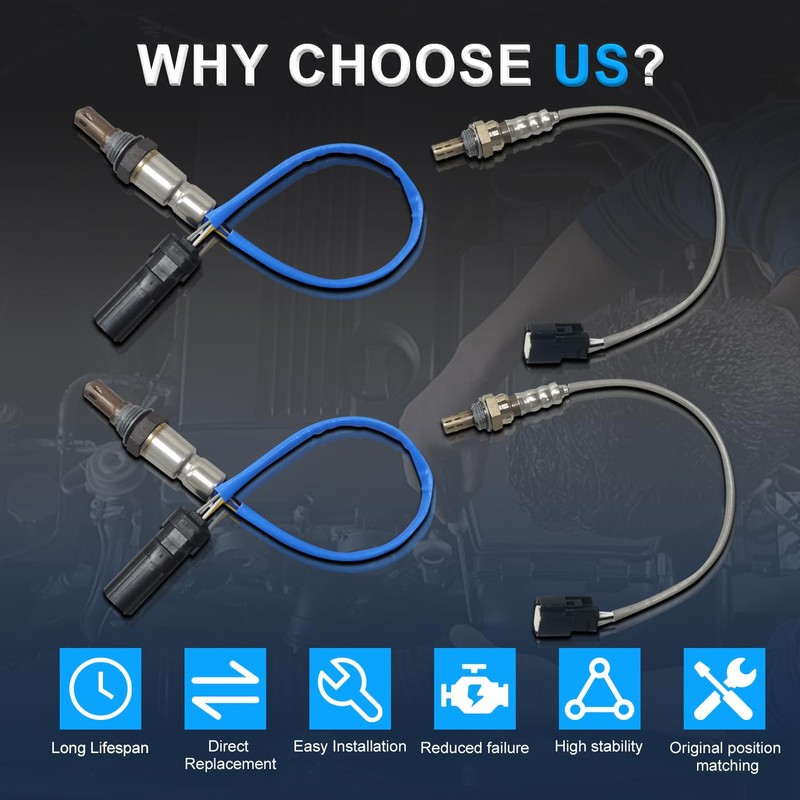 4PCS 234-5038 234-4490 234-4489 Upstream Downstream Oxygen O2 Sensor Compatible