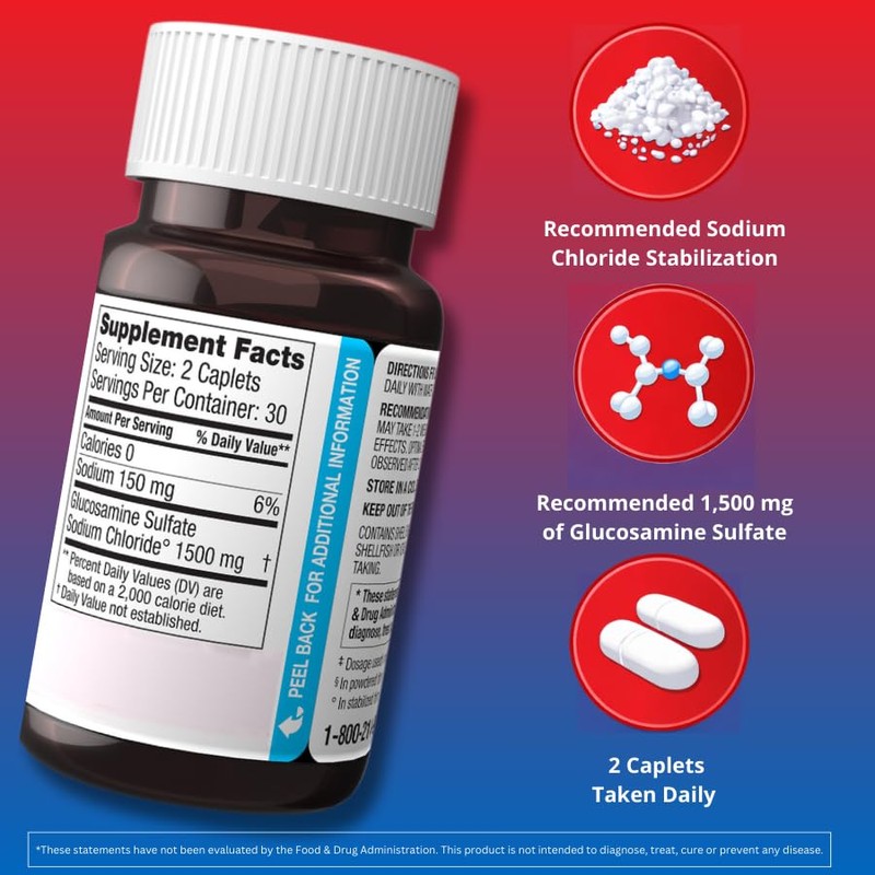 Dona Crystalline Glucosamine Sulfate 750 Count