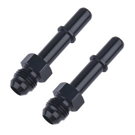 EVIL ENERGY 6AN Male to 3/8" SAE Quick Disconnect Male Push On EFI Fitting Adapter Aluminum 2PCS